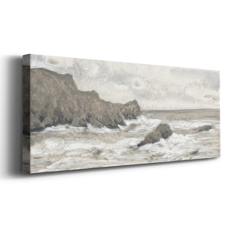 Bord de mer côtier II sur toile, H 20 po x l 50 po x P 1,5 po