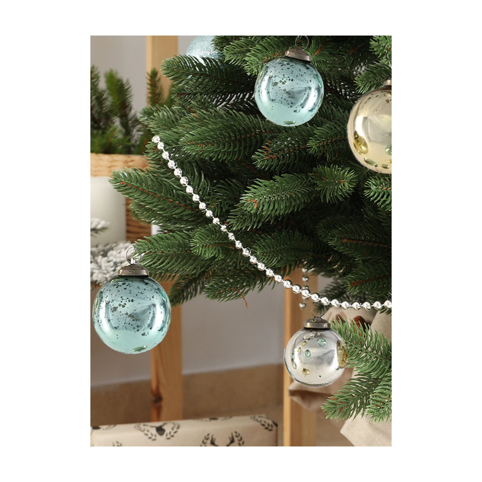 The Holiday Aisle® Solid Ball Ornament, 2.5" H x 2.5" W x 2.5" D, Blue