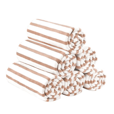 Ensemble de serviettes de bain en microfibre Deepraj (paquet de 6, 27 po x 55 po) - très absorbant, à séchage rapide et antibactérien, parfait pour le bain, la natation et les sports