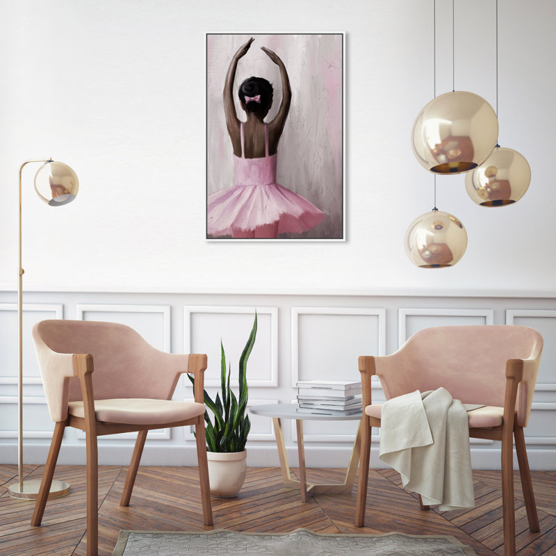 Apprendre le ballet - Impression sur toile, Cadre blanc, H 30 po x l 20 po