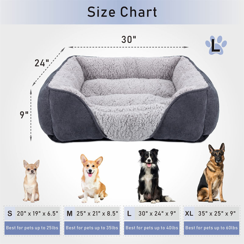 Duffield Pet Bed, 23cm H x 76cm W x 61cm D