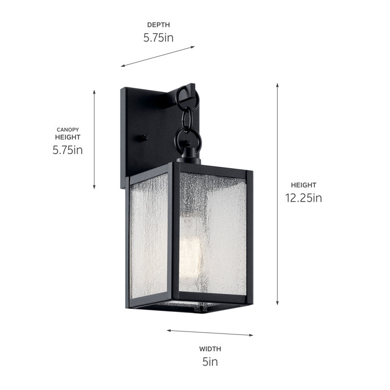 Bailly Aluminum Wall Light, 12.25" H x 5" W x 5.75" D