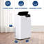 Climatiseur portatif à conduit unique - Capacité de refroidissement de 14 000 BTU (ASHRAE) Unité de climatisation compacte pour la maison avec déshumidificateur intégré et modes de ventilation, avec ensemble de fixation pour fenêtre (blanc)