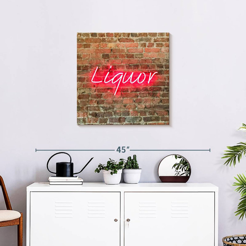 Enseigne néon Tergel Liquor, H 24 po x l 24 po
