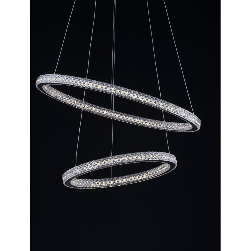 2 - Light Cylinder LED Chandelier