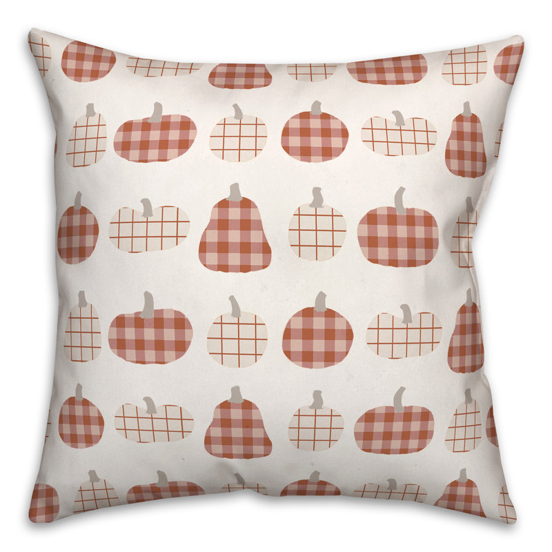 Plaid Throw Pillow, 16" H x 16" W