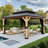 13 Ft. W x 11 Ft. D Solid Wood Patio Gazebo with Mosquito Netting