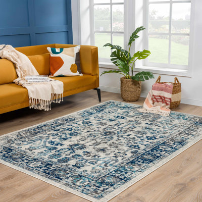 Tapis bleu Hyde
