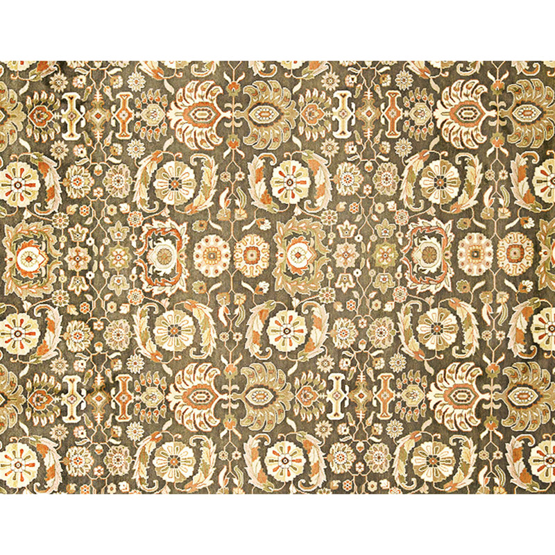 High-Quality Hand-Knotted Black Area Rug