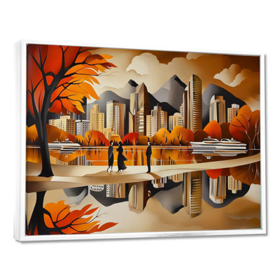 «Canada Cubic Vancouver City In Autumn II - City Vancouver», reproduction sur toile