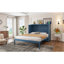 Grand lit escamotable mural avec tiroir et un ensemble de prises et de ports USB, bleu marine-131105440