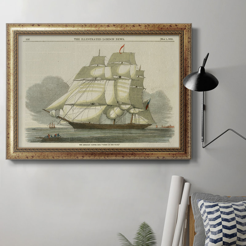 Antique Clipper Ship II - cadre photo, reproduction d'art sur toile
