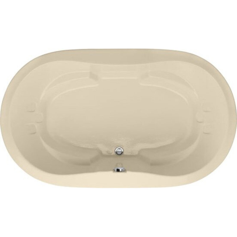 Savannah 66'' x 44'' Soaking Acrylic Bathtub, Bone, Satin Brass