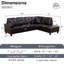 Bawan Faux Leather L-Shaped Sectional-2074801187-2074801188