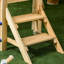 Maisonnette d'extérieur avec balançoire, glissade et fort - cour en bois, convient pour un fort de 1,5 à 4 ans, conception compacte, standard,