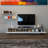 Modern TV Unit with Wall Shelves, White & Cordoba, 70.9 x 15.7 x 12.2 inches | 100% Melamine Coated Particle Board, Thickness: 0.71 inches | Numerous Shelves, Wall-Mountable Design, Stylish & Functional for Living Room