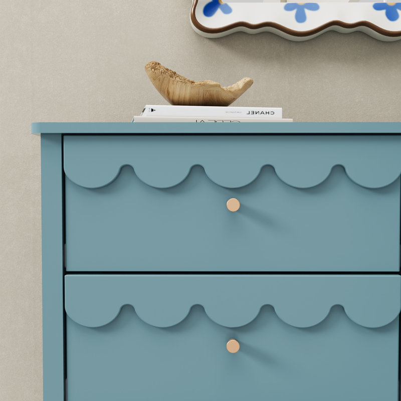 9 - Drawer 63.1"W Dresser, Blue