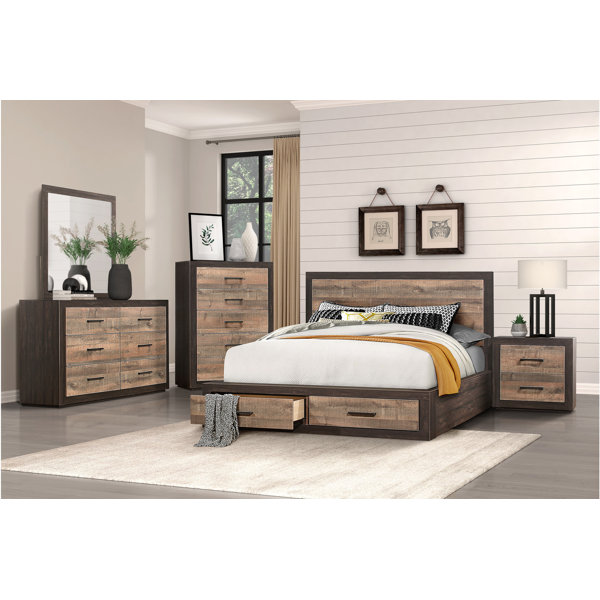 17 Stories King Platform 6 Piece Bedroom Set | Wayfair