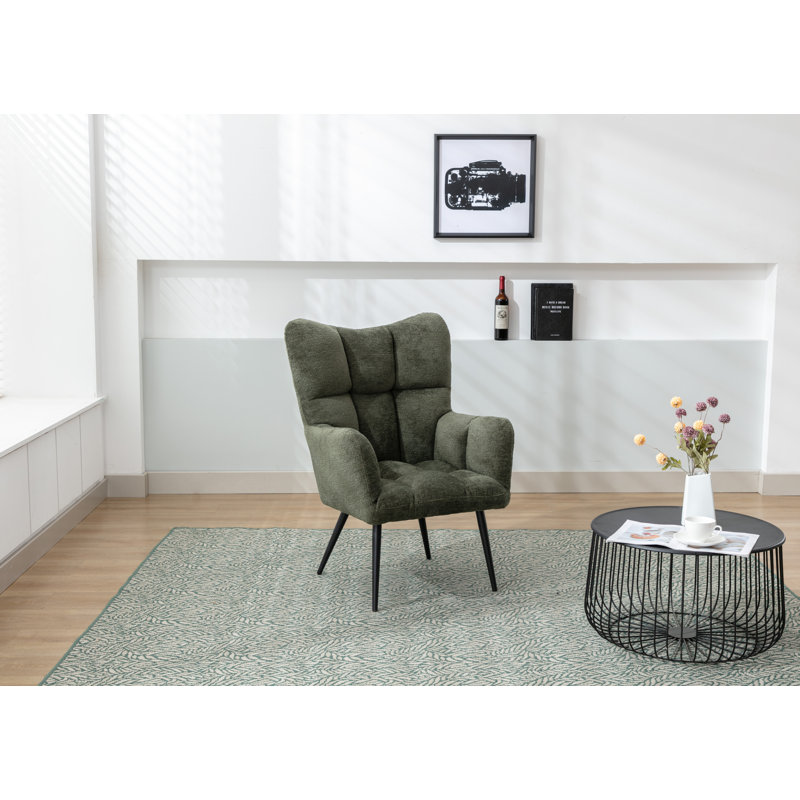Suruga Upholstered Armchair, Green
