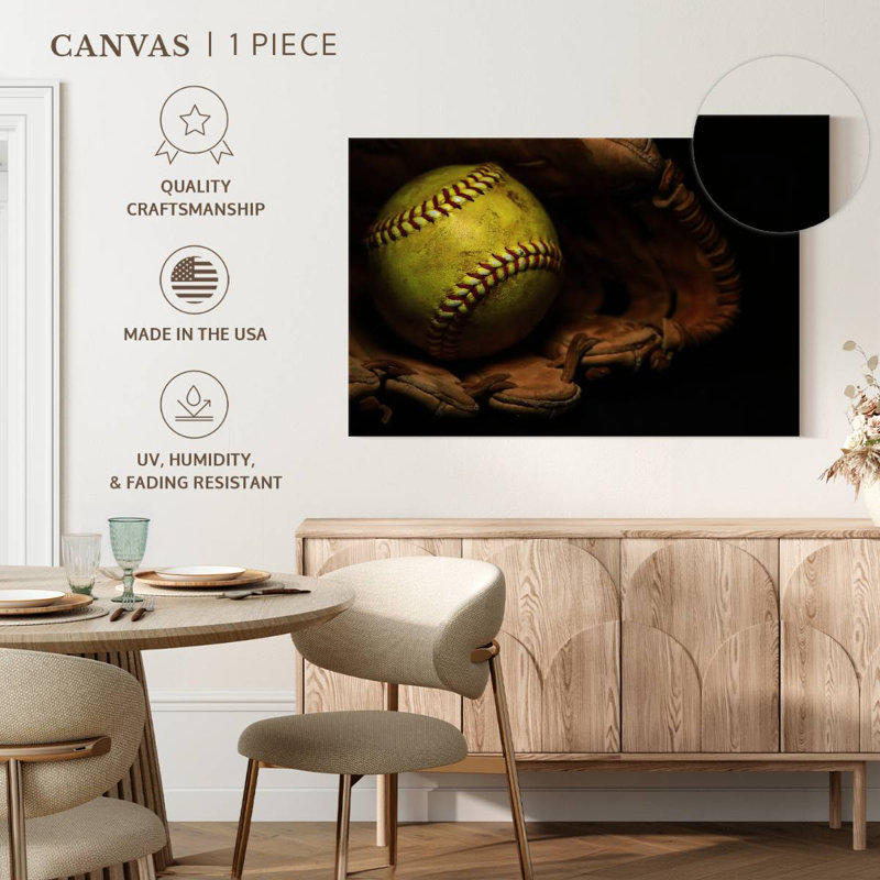 Sireci Softball And Glove, 8" H x 12" W