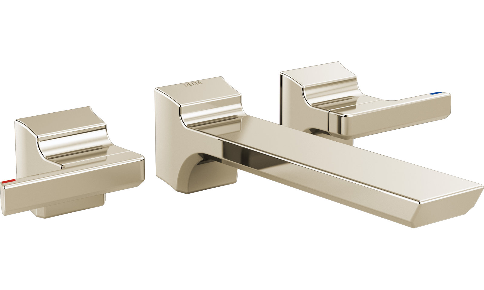 Pivotal® Double-Handle Wall Bathroom Faucet, Polished Nickel
