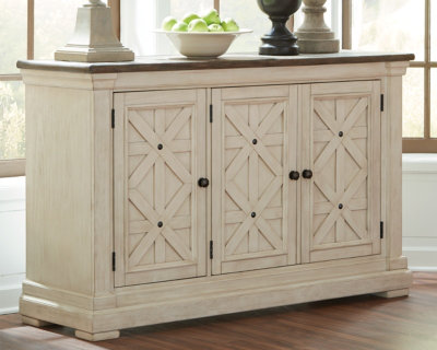 Bolanburg Antique White & Weathered Oak Dining Server