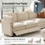 Canapé modulaire surdimensionné à double couche avec rangement et pédale extensible Cashin-2101990414