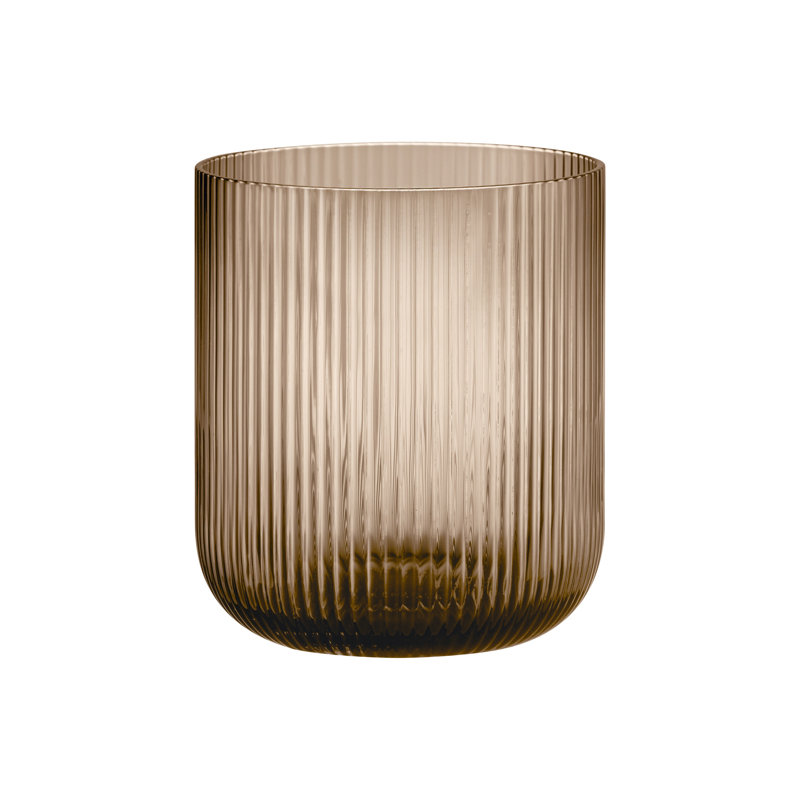 VEN Glass Tabletop Hurricane, Coffee, 6.1" H x 5.5" W x 5.5" D