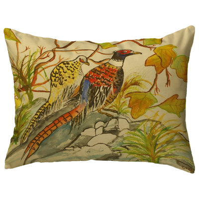  Pheasant Indoor/Outdoor Lumbar Pillow