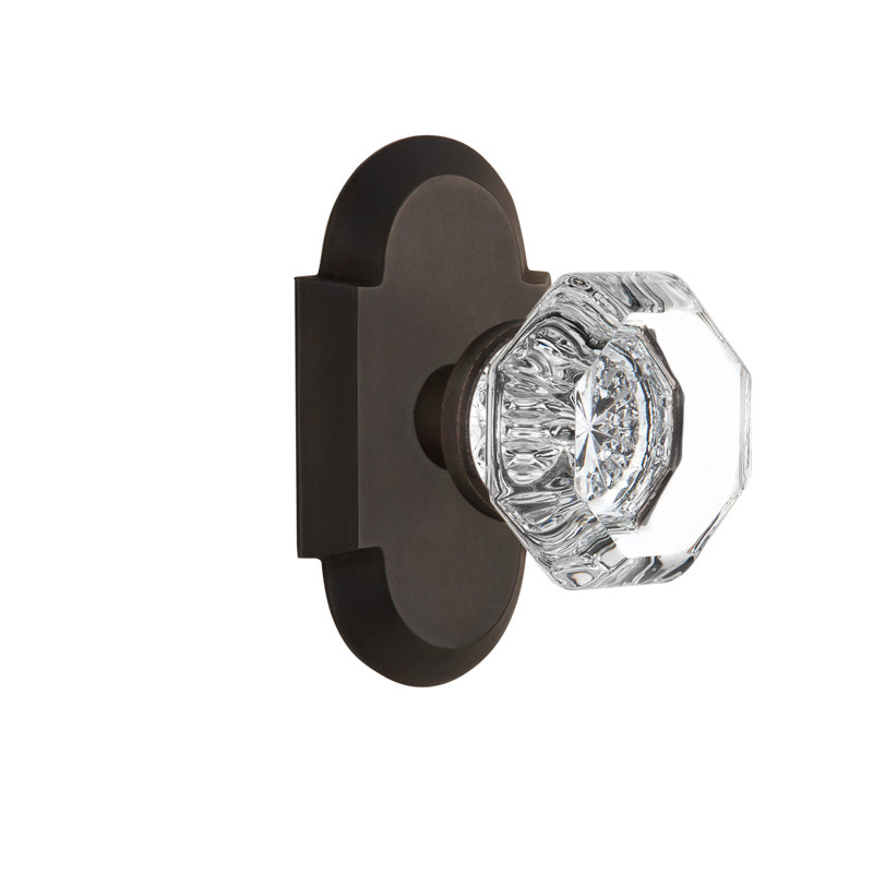 Cottage Plate with Waldorf Door Knob, Oil-Rubbed Bronze, 2.375"