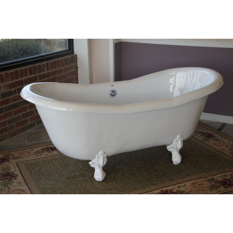 Duchess 68" x 30" Clawfoot Soaking Bathtub, White