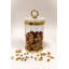 Large Canister With Marble Lid And Clear Ball Knob - 8.7"H