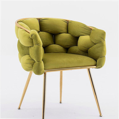Ensemble de 2 fauteuils luxueux simples et modernes en velours pour la chambre à coucher