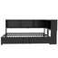Metal Full Size Daybed with Trundle, Storage Cabinets and USB Ports-1042092091
