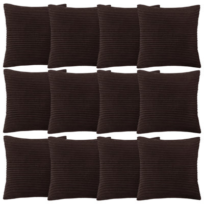 Aspire Homeware Striped Square Velvet Cushion Cover