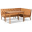 Ensemble de coin-repas 3 pièces Cheriane au fini brun clair / brun noyer, H 27,25 po x l 27,5 po x P 47,25 po-2100273258