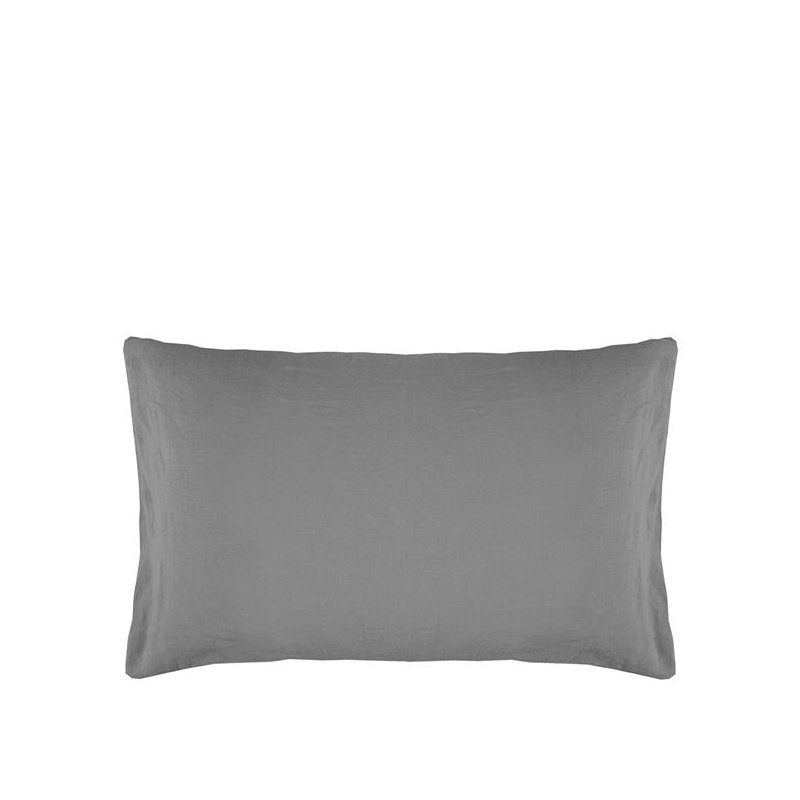 Biella Alabaster Standard Pillowcase, Pale Gray/Dove