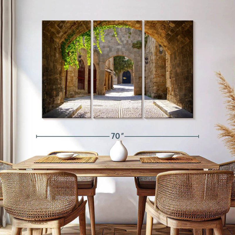Sirci, vieille rue à Rhodes, H 42 po x l 65 po