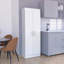 Armoire de garde-manger, conception à 2 portes peu encombrante avec plusieurs tablettes