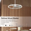 Ventilateur de plafond de 71 cm avec lumière et télécommande, ventilateur de plafond moderne à DEL blanche pour chambre à coucher, moteur à courant continu écoénergétique, ventilateur moderne-1808376437-1808376392