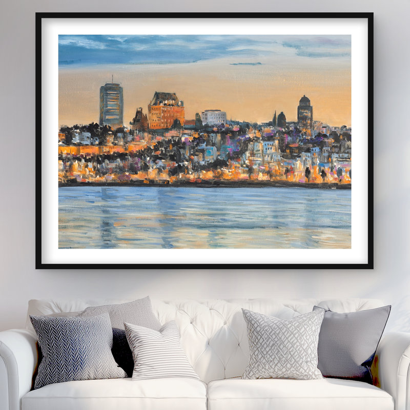 Horizon de Québec - Édifice orange, reproduction encadrée