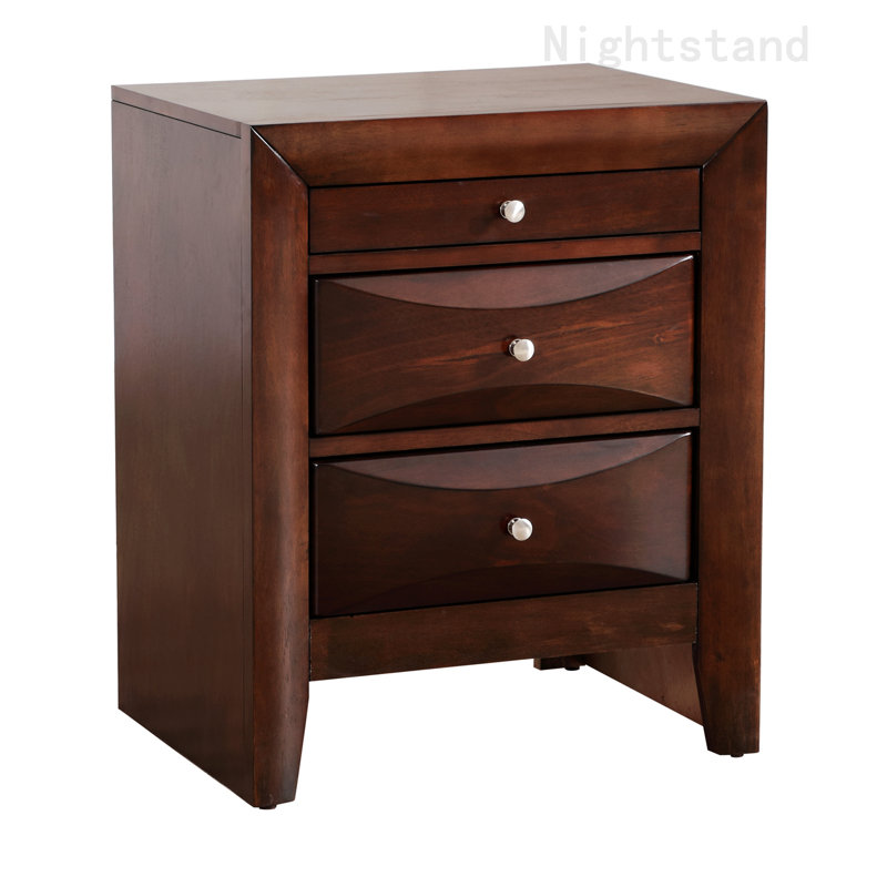 Table de chevet moderne, table de chevet d'intérieur avec tiroirs de rangement, Beige