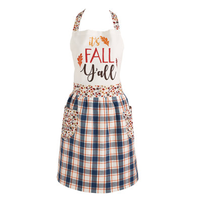 Plaid Cotton Bib Apron