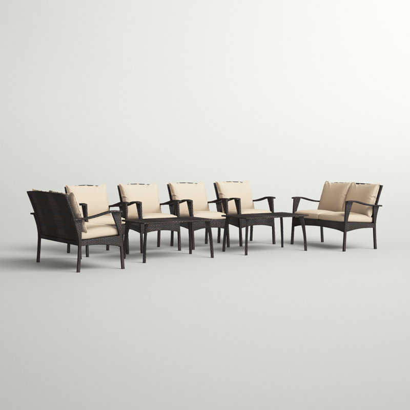 Chavers 8 - Person Patio Conversation Set with Cushions