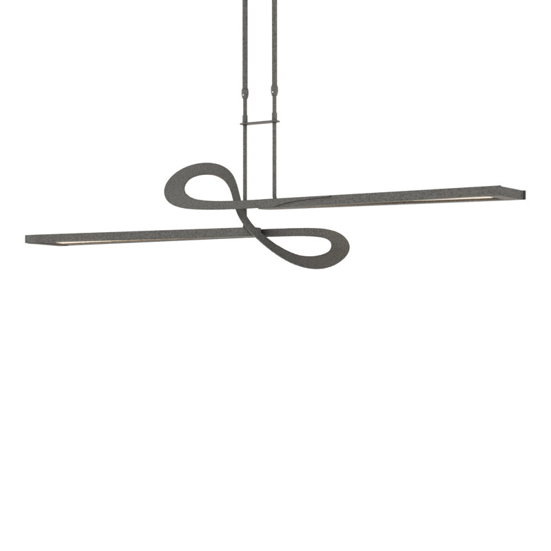 Switchback Kitchen Island Geometric LED Pendant, Natural Iron