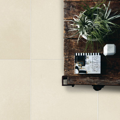 Literary License 24'' W x 24'' L Porcelain Concrete Look Singular Tile