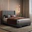 Upholstered Bed Frame with Channel Tufted Headboard-173185129-151398449