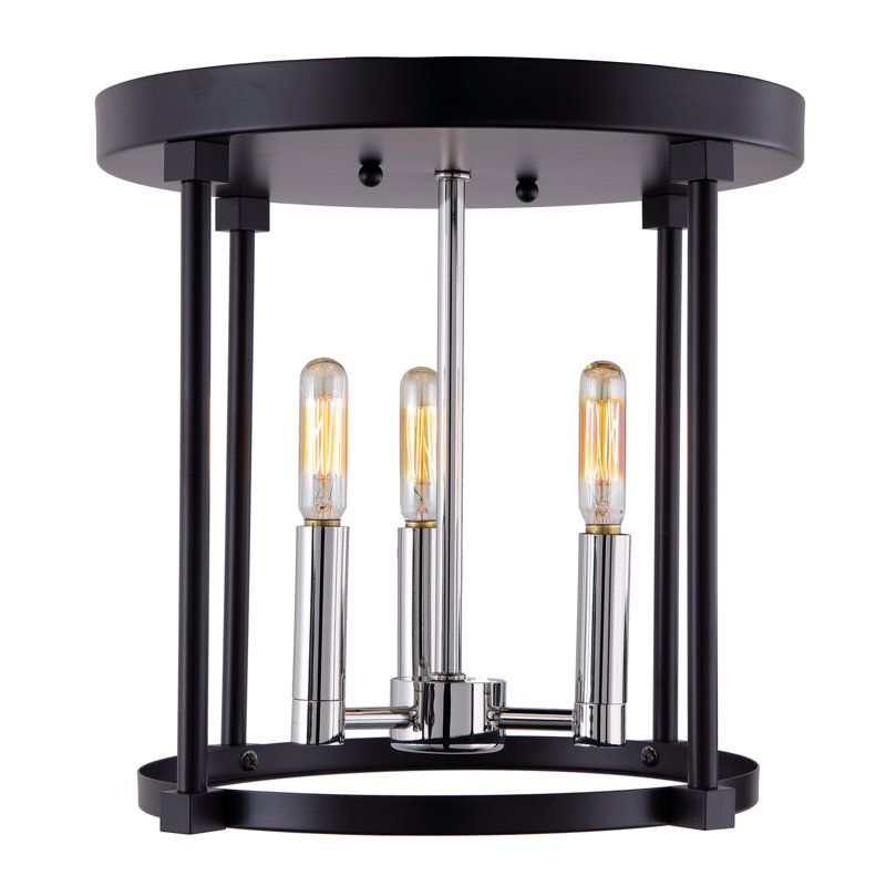 Makassar Flush Mount, Polished Nickel