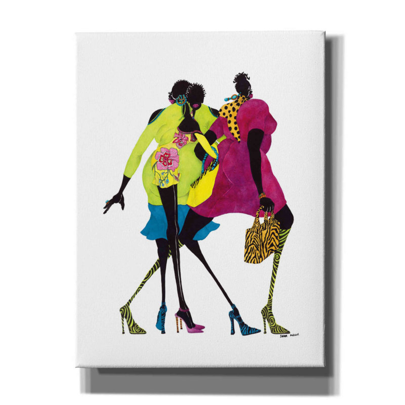 «Shop» til You Drop »par Shan Kelly, art mural sur toile, H 16 po x l 12 po x P 0,75 po