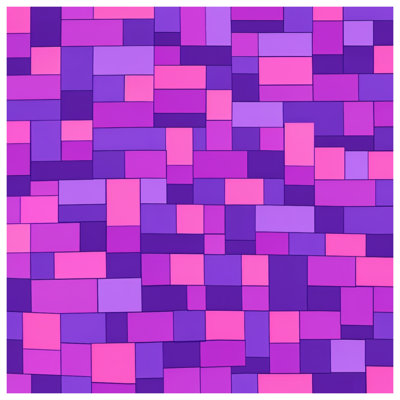 Housses de couette mauves à blocs roses
